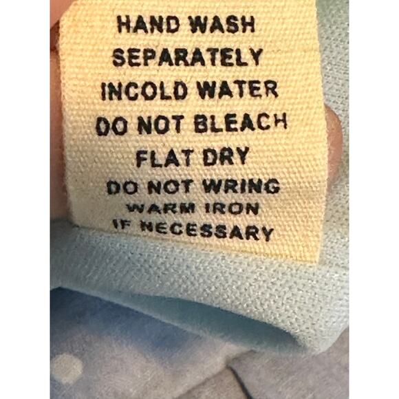 L. A. hearts light blue white polka dots pull on pleated shorts size Large - Picture 5 of 7